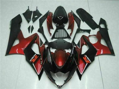 GSXR 1000 K5 05-06 Verkleidungen Komplett Sets - Rot Schwarz