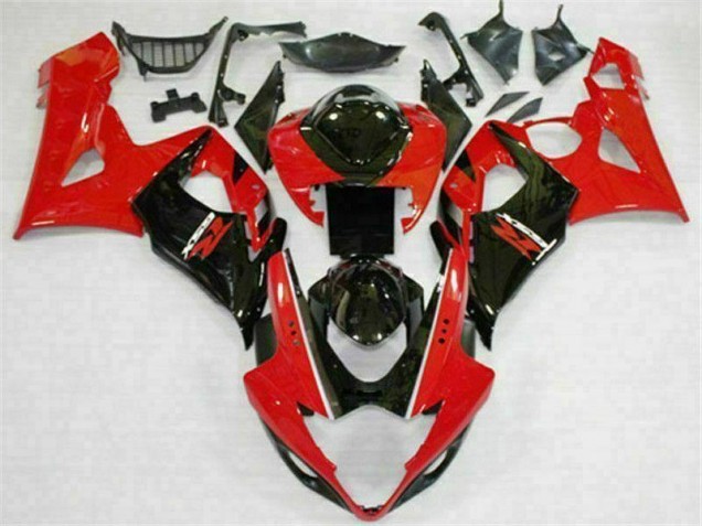GSXR 1000 K5 05-06 Verkleidungen - Rot Schwarz GSXR 1000 K5 05-06 Verkleidungen - Rot Schwarz
