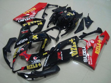 GSXR 1000 K5 05-06 Verkleidungen - Schwarz Rot Rizla