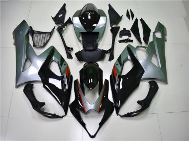 GSXR 1000 K5 05-06 Verkleidungen - Schwarz Silber