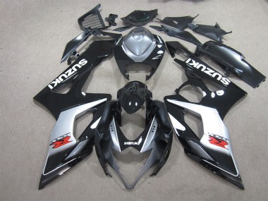 GSXR 1000 K5 05-06 Verkleidungen - Schwarz Weiß Aufkleber