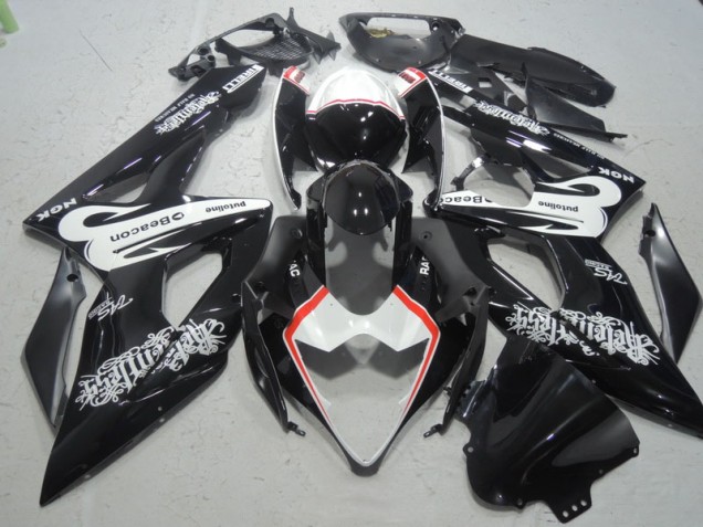 GSXR 1000 K5 05-06 Verkleidungen - Schwarz Weiß Beacon GSXR 1000 K5 05-06 Verkleidungen - Schwarz Weiß Beacon