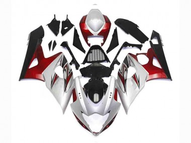 GSXR 1000 K5 05-06 Verkleidungen - Silber Rot Schwarz