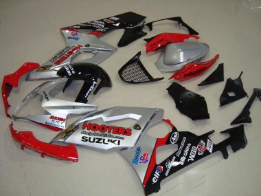 GSXR 1000 K5 05-06 Verkleidungen - Silber Und Rot