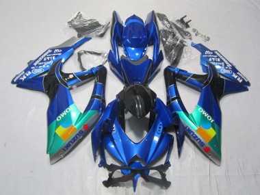 GSXR 1000 K7 07-08 Verkleidungen - BlauschwarzGrün Jomo