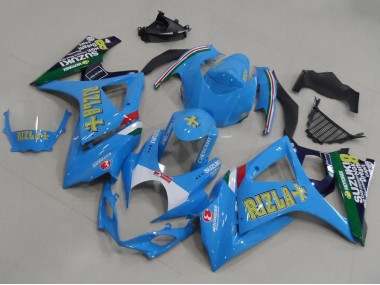 GSXR 1000 K7 07-08 Verkleidungen - Hell blau Rizla