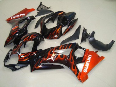 GSXR 1000 K7 07-08 Verkleidungen - Orange Flamme