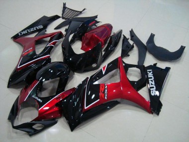 GSXR 1000 K7 07-08 Verkleidungen - Rot Schwarz