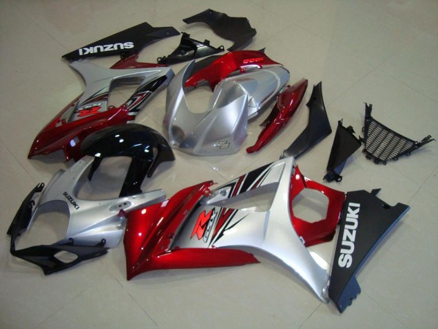 GSXR 1000 K7 07-08 Verkleidungen - Rot Schwarz Silber GSXR 1000 K7 07-08 Verkleidungen - Rot Schwarz Silber