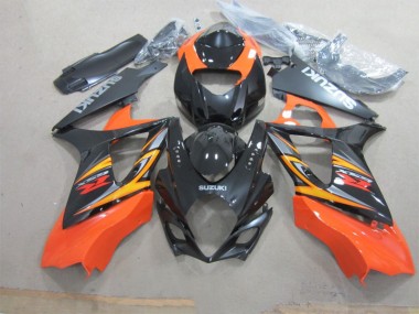 GSXR 1000 K7 07-08 Verkleidungen - Schwarz Orange