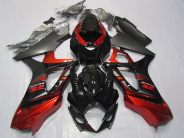 GSXR 1000 K7 07-08 Verkleidungen - Schwarz Rot