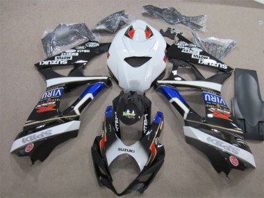 GSXR 1000 K7 07-08 Verkleidungen - Schwarz Weiß Blau