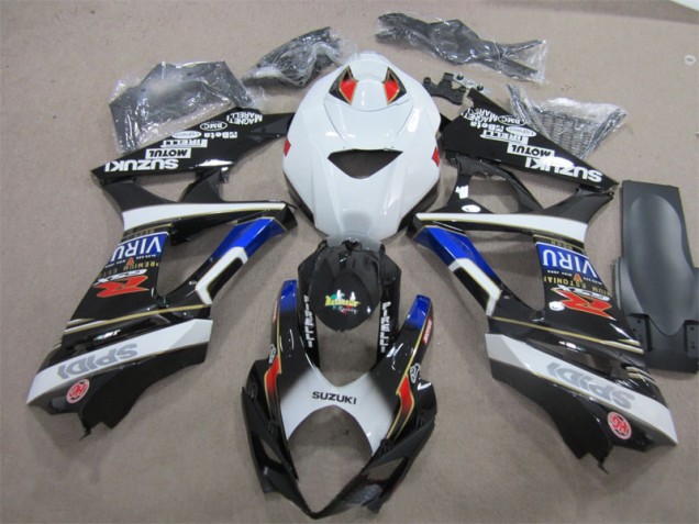 GSXR 1000 K7 07-08 Verkleidungen - Schwarz Weiß Blau GSXR 1000 K7 07-08 Verkleidungen - Schwarz Weiß Blau