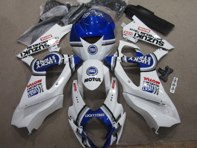 GSXR 1000 K7 07-08 Verkleidungen - Weiß Blau Lucky Strike Rot Motul GSXR 1000 K7 07-08 Verkleidungen - Weiß Blau Lucky Strike Rot Motul