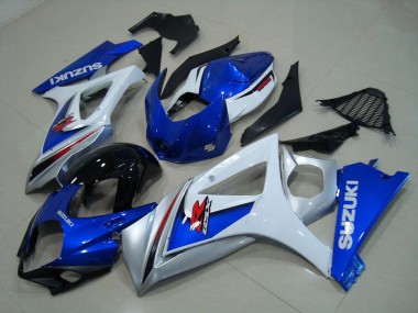 GSXR 1000 K7 07-08 Verkleidungen - Weiß Blau