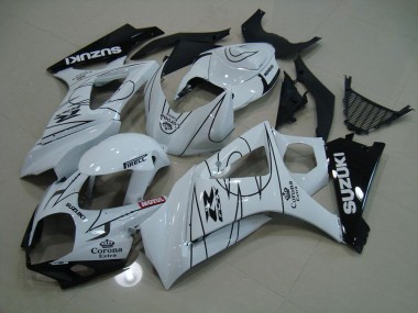GSXR 1000 K7 07-08 Verkleidungen - Weiß Corona