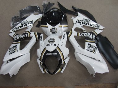 GSXR 1000 K7 07-08 Verkleidungen - Weiß Lucky Strike Schwarz Motul