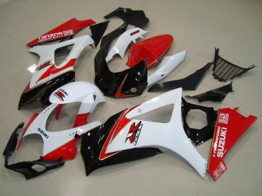 GSXR 1000 K7 07-08 Verkleidungen - Weiß Rot Schwarz