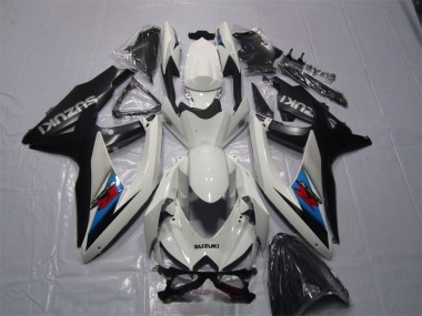 GSXR 1000 K7 07-08 Verkleidungen - Weiß Schwarz