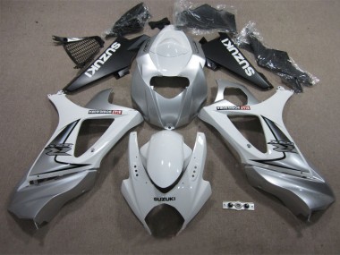 GSXR 1000 K7 07-08 Verkleidungen - Weiß Silber