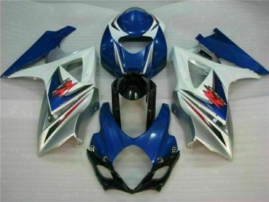 GSXR 1000 K7 07-08 VollVerkleidungen & Plastik - Blau Weiß