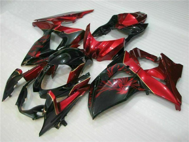 GSXR 1000 K9 09-16 Verkleidungen - Rot Flamme Schwarz GSXR 1000 K9 09-16 Verkleidungen - Rot Flamme Schwarz