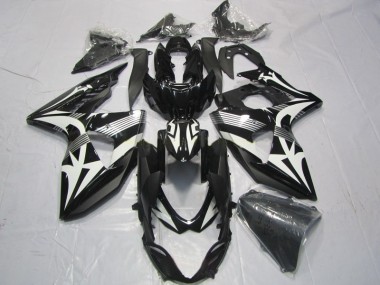 GSXR 1000 K9 09-16 Verkleidungen - Schwarz Weiß
