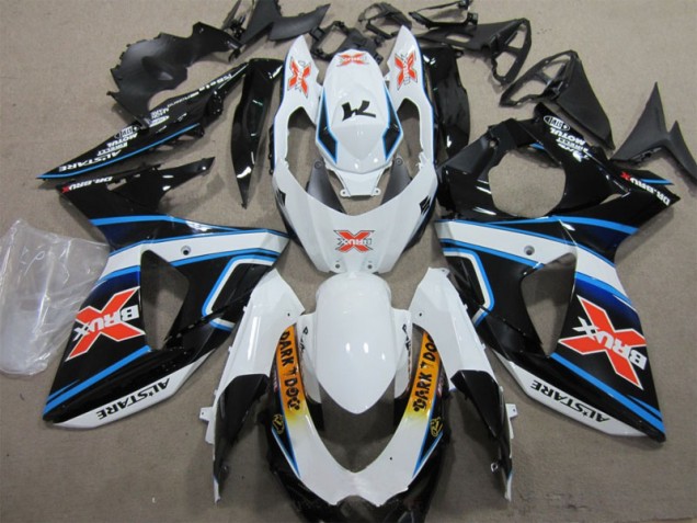 GSXR 1000 K9 09-16 Verkleidungen - Weiß Blau Brux Dunkel Hund GSXR 1000 K9 09-16 Verkleidungen - Weiß Blau Brux Dunkel Hund