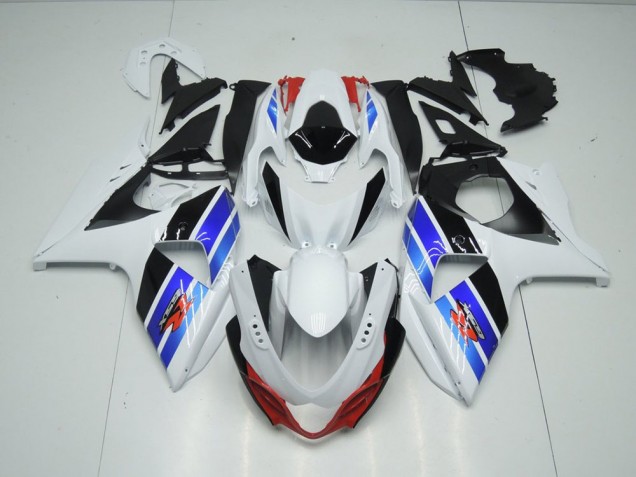 GSXR 1000 K9 09-16 Verkleidungen - Weiß Blau Schwarz GSXR 1000 K9 09-16 Verkleidungen - Weiß Blau Schwarz