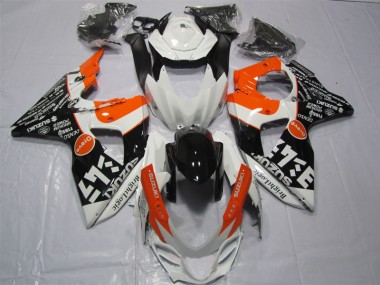 GSXR 1000 K9 09-16 Verkleidungen - Weiß Schwarz Orange Bright Logic