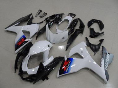 GSXR 1000 K9 09-16 Verkleidungen - Weiß Silber