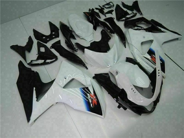 GSXR 1000 K9 09-16 Vollverkleidung - Weiß Schwarz GSXR 1000 K9 09-16 Vollverkleidung - Weiß Schwarz
