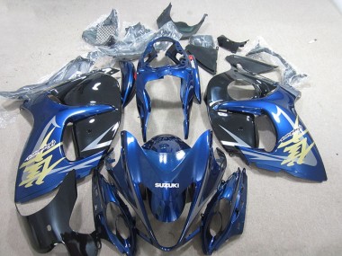 GSXR 1300 Hayabusa 08-19 Verkleidungen - Blau Weiß Gold Aufkleber
