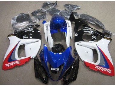GSXR 1300 Hayabusa 08-19 Verkleidungen - Weiß Blau Makita