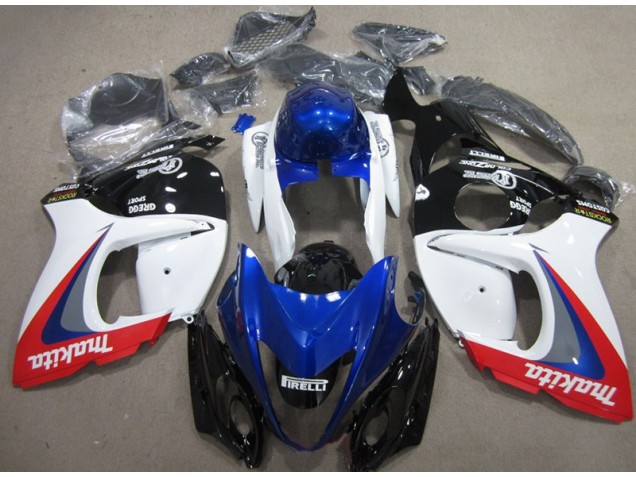 GSXR 1300 Hayabusa 08-19 Verkleidungen - Weiß Blau Makita GSXR 1300 Hayabusa 08-19 Verkleidungen - Weiß Blau Makita