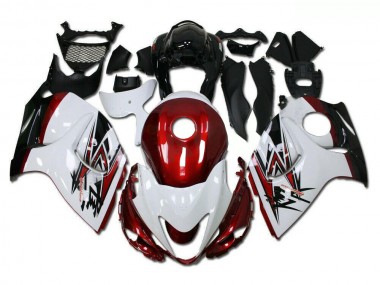 GSXR 1300 Hayabusa 08-19 Verkleidungen - Weiß Rot