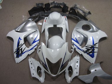 GSXR 1300 Hayabusa 08-19 Verkleidungen - Weiß Silber Blau