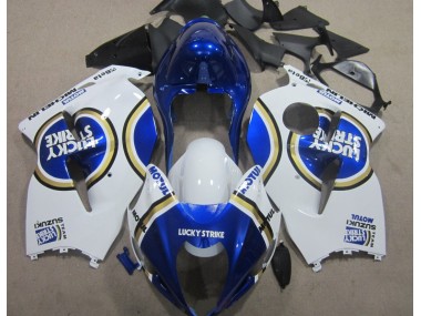 GSXR 1300 Hayabusa 96-07 Verkleidungen - Blaus Motul Weiß Lucky Strike