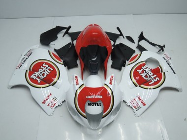 GSXR 1300 Hayabusa 96-07 Verkleidungen - Weiß Rot Lucky Strike Motul