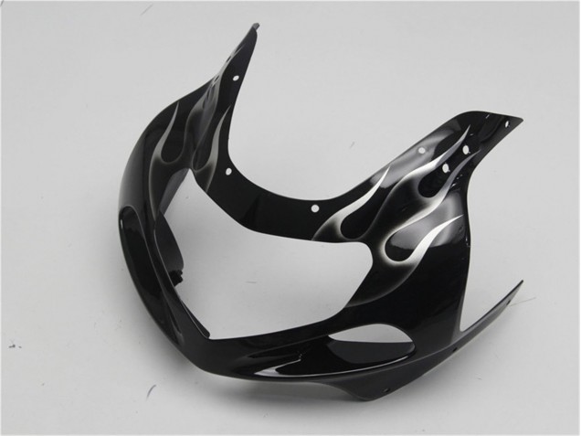 GSXR 600 / 750 K1 K2 K3 01-03 Verkleidungen - Schwarze Weiße Flamme GSXR 600 / 750 K1 K2 K3 01-03 Verkleidungen - Schwarze Weiße Flamme