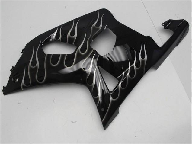GSXR 600 / 750 K1 K2 K3 01-03 Verkleidungen - Schwarze Weiße Flamme GSXR 600 / 750 K1 K2 K3 01-03 Verkleidungen - Schwarze Weiße Flamme