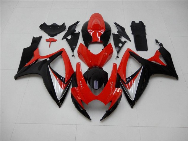GSXR 600 / 750 K6 06-07 Verkleidungen Komplett Sets - Rot Schwarz GSXR 600 / 750 K6 06-07 Verkleidungen Komplett Sets - Rot Schwarz