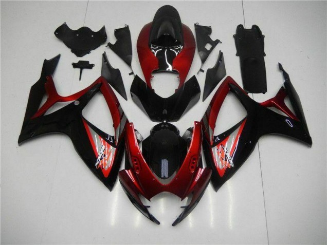 GSXR 600 / 750 K6 06-07 Verkleidungen & Plastik - Rot Schwarz GSXR 600 / 750 K6 06-07 Verkleidungen & Plastik - Rot Schwarz