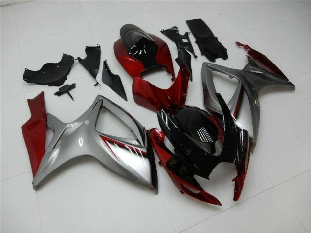 GSXR 600 / 750 K6 06-07 Verkleidungen - Rot Silber GSXR 600 / 750 K6 06-07 Verkleidungen - Rot Silber