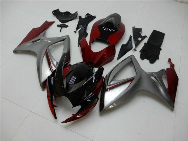 GSXR 600 / 750 K6 06-07 Verkleidungen - Rot Silber GSXR 600 / 750 K6 06-07 Verkleidungen - Rot Silber
