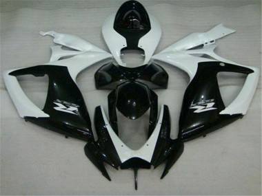 GSXR 600 / 750 K6 06-07 Verkleidungen - Schwarz Weiß