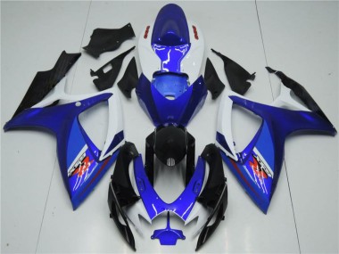 GSXR 600 / 750 K6 06-07 Verkleidungen - Weiß Blau