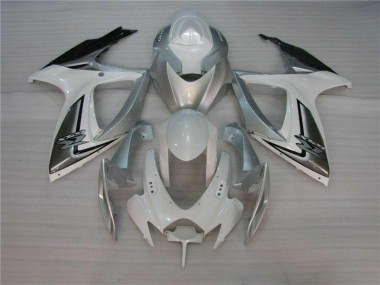 GSXR 600 / 750 K6 06-07 Verkleidungen - Weiß Silber