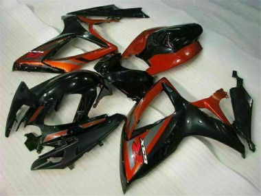 GSXR 600 / 750 K6 06-07 Vollverkleidung - Schwarz Rot