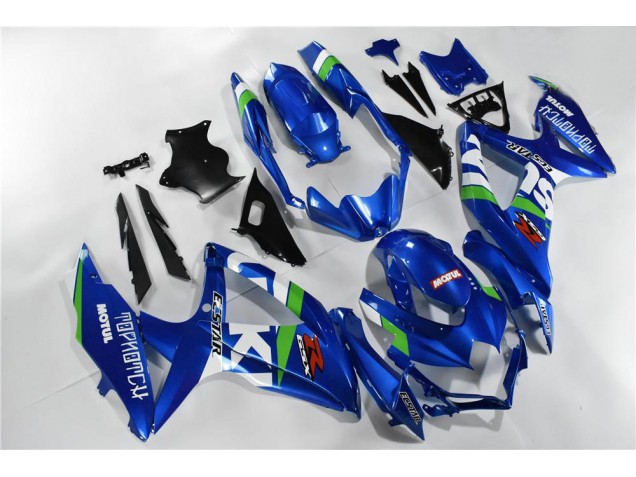 GSXR 600 / 750 K8 08-10 Verkleidungen - Blau Weiß Grün GSXR 600 / 750 K8 08-10 Verkleidungen - Blau Weiß Grün